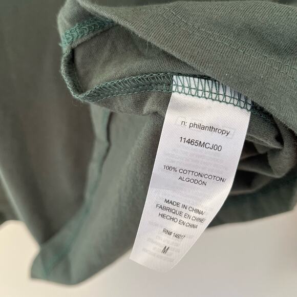 n:philanthropy NEW Erro Henley Off Shoulder Long Sleeve Henley Top Winter Moss - Picture 8 of 8